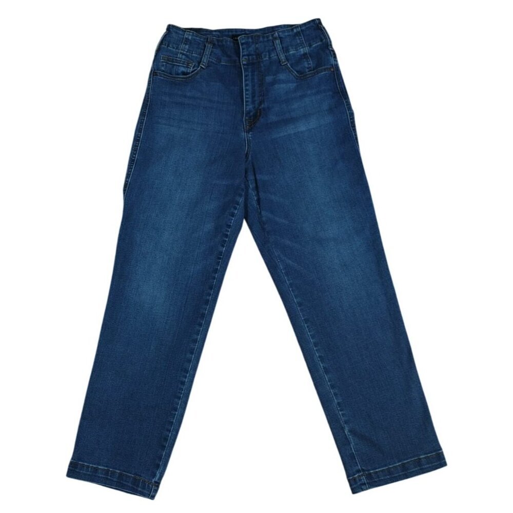 Sanctuary High Rise Straight Crop Jeans Size 28 Vintage Blue Wash Modern Fit.